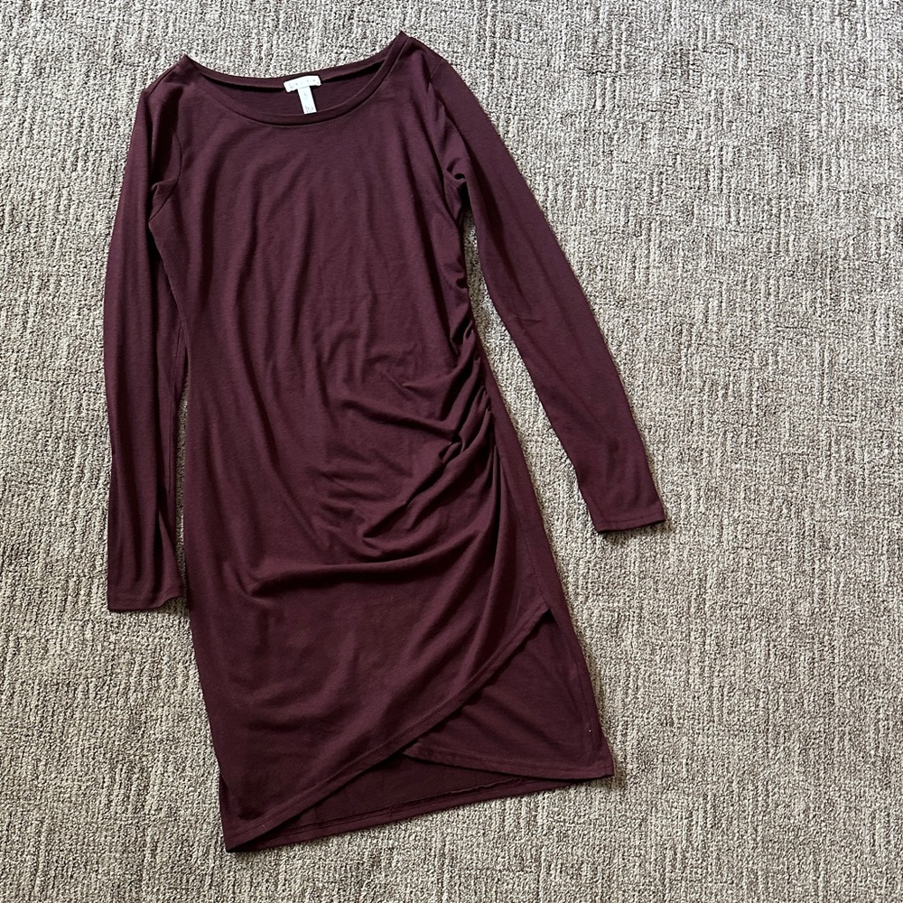 Leith Long Sleeve Plum Dress